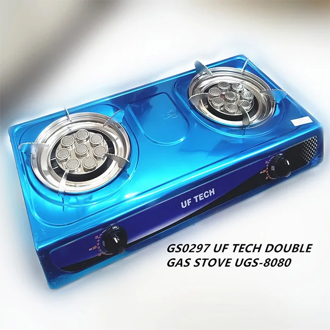  Высококачественная газовая плита с 2 горелками UF Tech UGS8080 большим пламенем