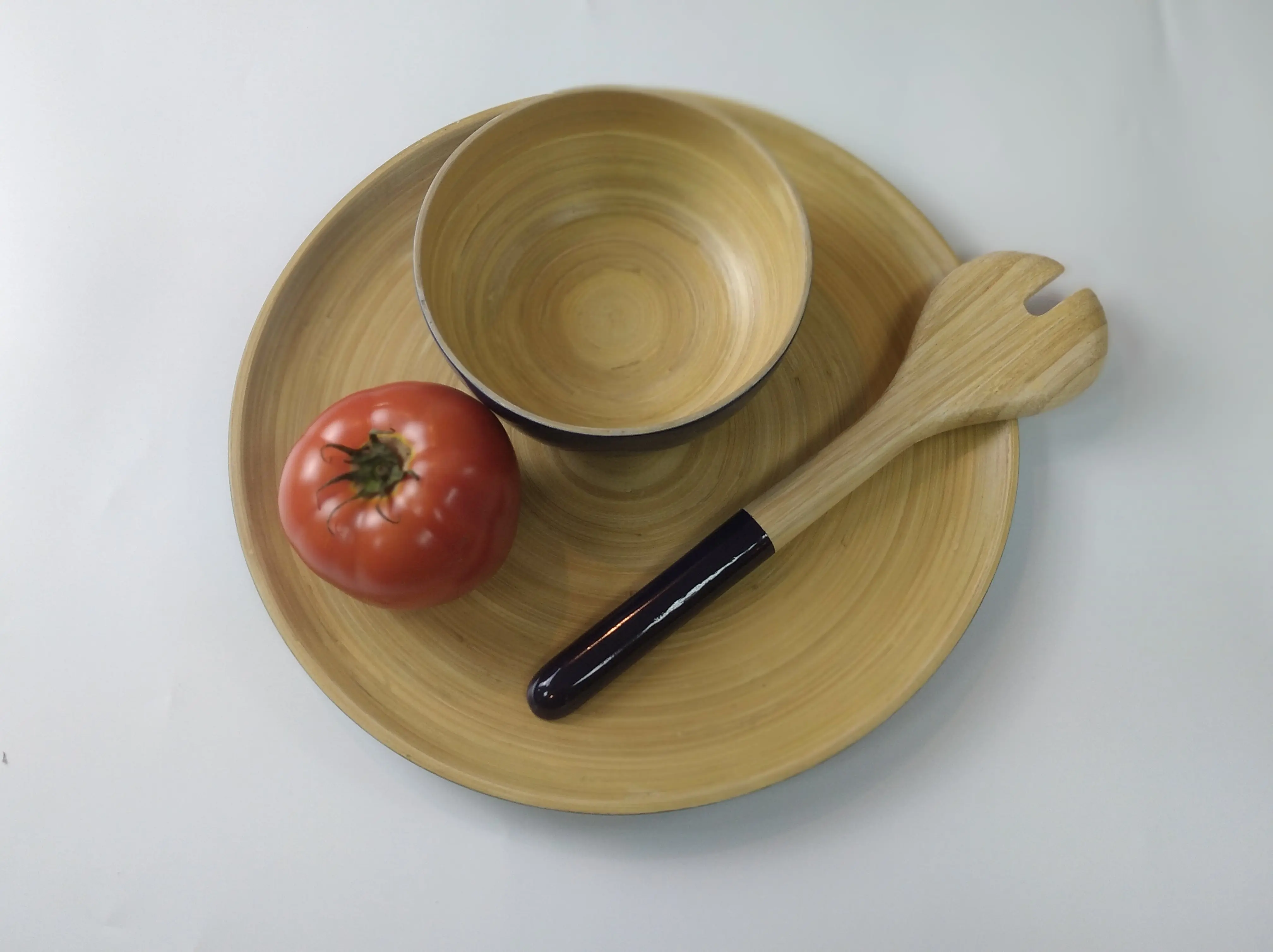 Мозаичный бамбуковый сервировочный поднос для яиц с ручками-ручная работа красочный кухни ресторана украшение дома OEM ODM