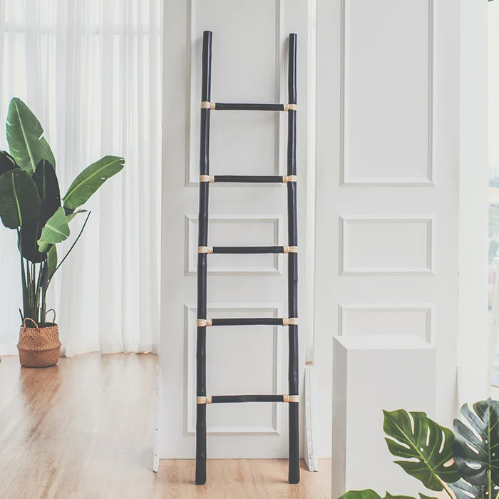 Natural Best Seller Bamboo Ladder Rack decorative Bamboo towel ladder Wholesale Made in Vietnam