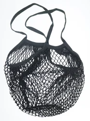 Tote Long Handle Eco-Friendly Reusable Multicolored Grocery Organic Cotton Mesh Shopping Bag for Fruit Women (30x40x40cm)