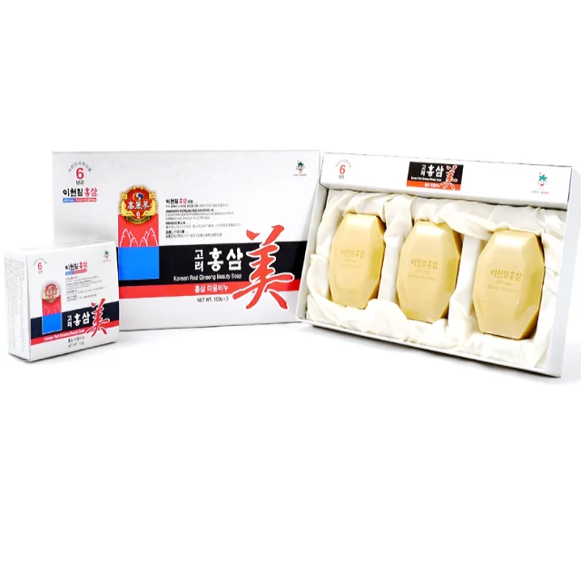 Korean Red Ginseng Beauty Soap a material for skin care soap moisturizing and acts as massaging and cleansing