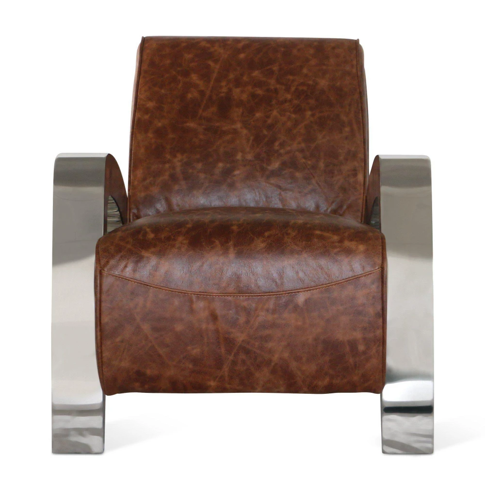 2022 Авиатор Одноместный из натуральной кожи функциональная мебель для гостиной с деревянным материалом