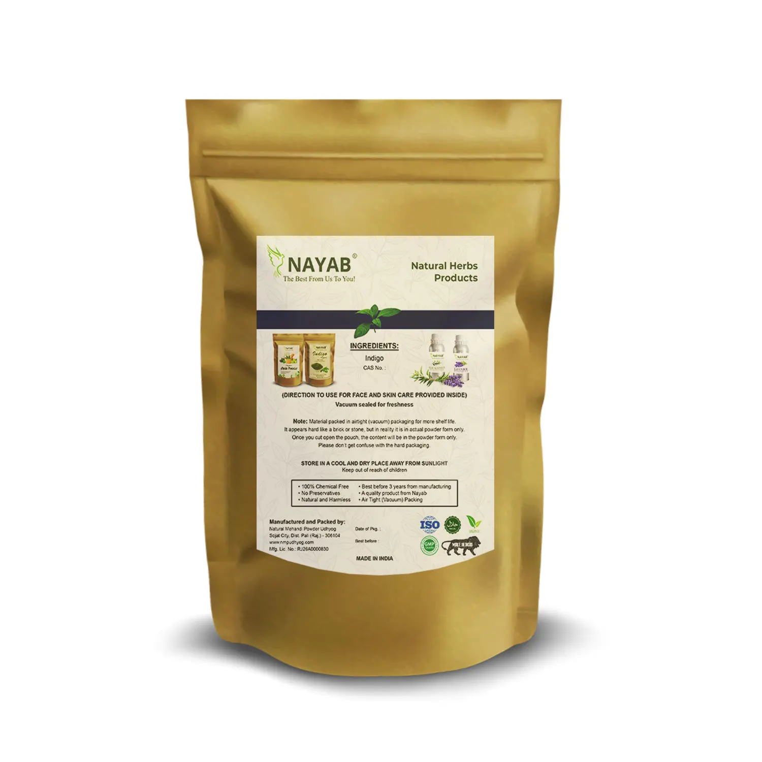 Indian Bulk Exporter of Hair Dye Use Natural Indigo Leaf Powder for Global buyerManufacture by NMP Udhyog
