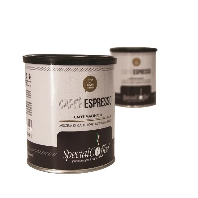 Italian premium quality ground coffee CAFFE MACINATO LATTINA 250g for espresso and moka even at home Coffee manufacture