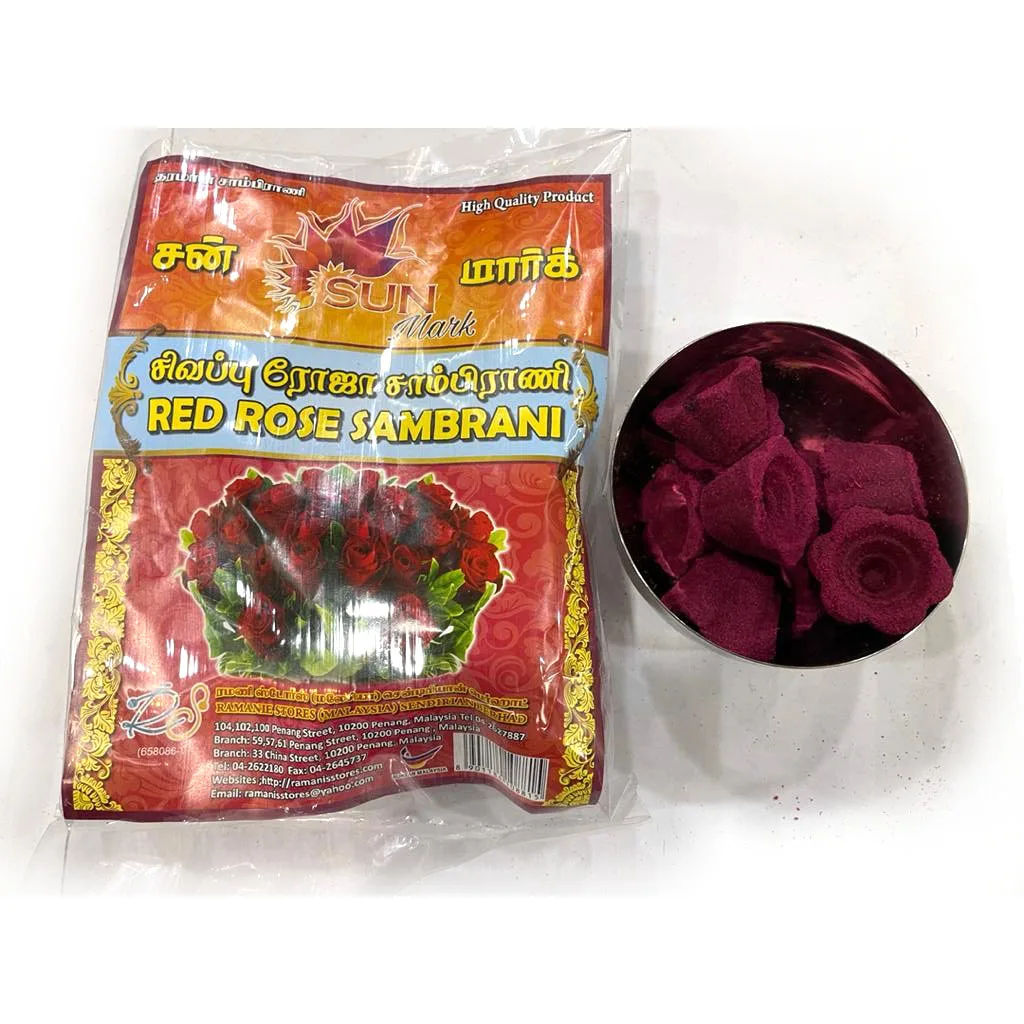  Солнце красная роза самбрани высокое качество Ароматические Цветы благовония для молитвы