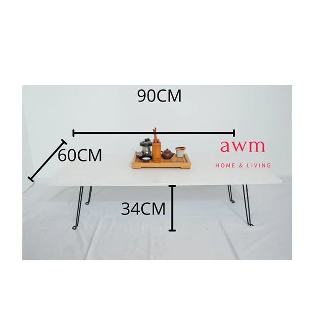 Новый многофункциональный портативный Темный ореховый цвет Полностью Собранный стол в японском стиле со складными ножками для поддержки ноутбука