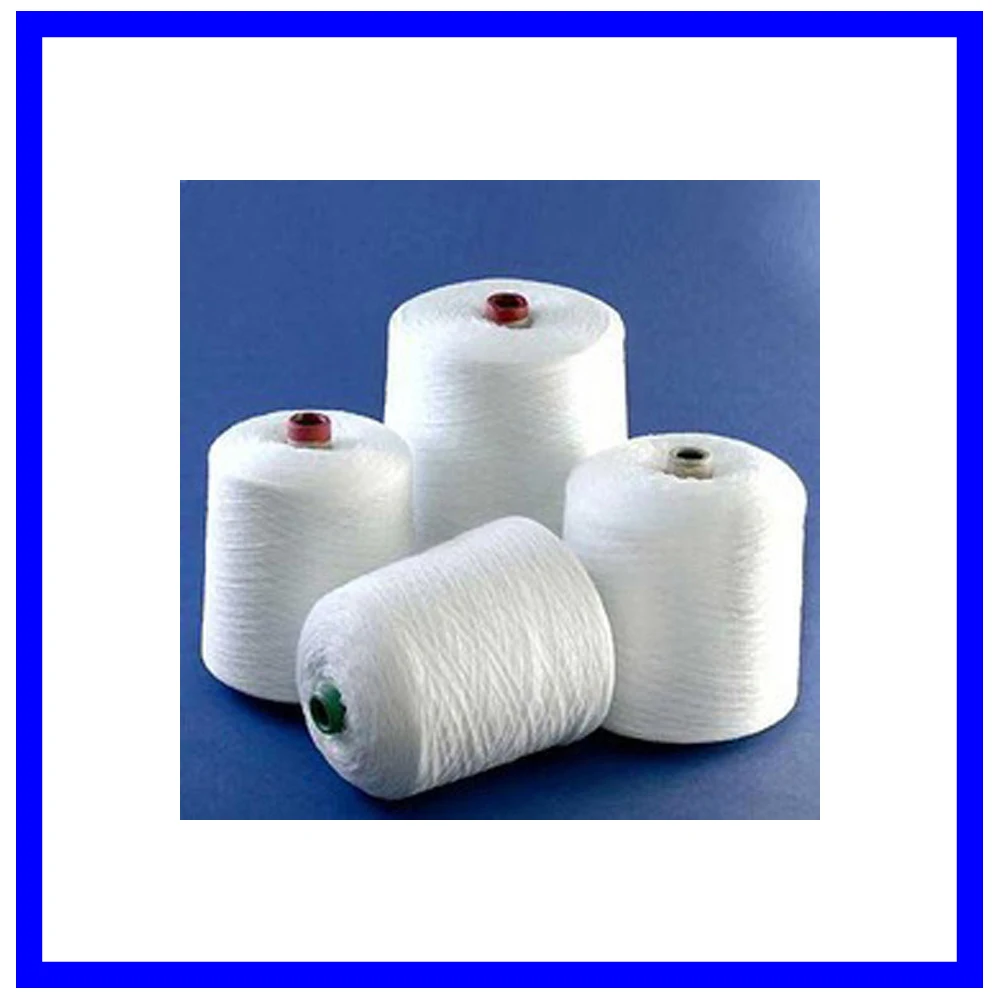 Ne 20s/1 100% Ring Spun Polyester Core Spun Yarn Premium Quality Raw White Economically Priced with Good Carton Box Packing