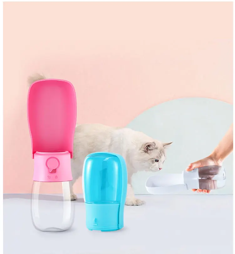 Travel Drink Feeder Portable Foldable Pet Dog Water Bottle Custom Logo  Portable Dog Travel Outdoor Drink Feeder Portable Foldab