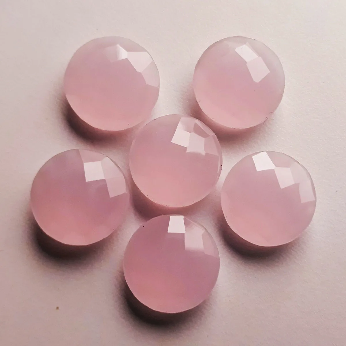 Натуральный розовый халцедон, 11 мм, круглые серьги с шахматной огранкой, ожерелье из драгоценных камней, Калиброванные кольца, ювелирные изделия, бусины на удачу на день рождения