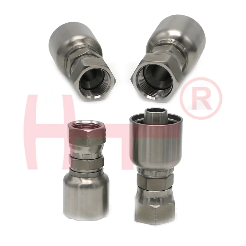1 шт. Обжимные фитинги для гидравлического шланга с резьбой JIC
