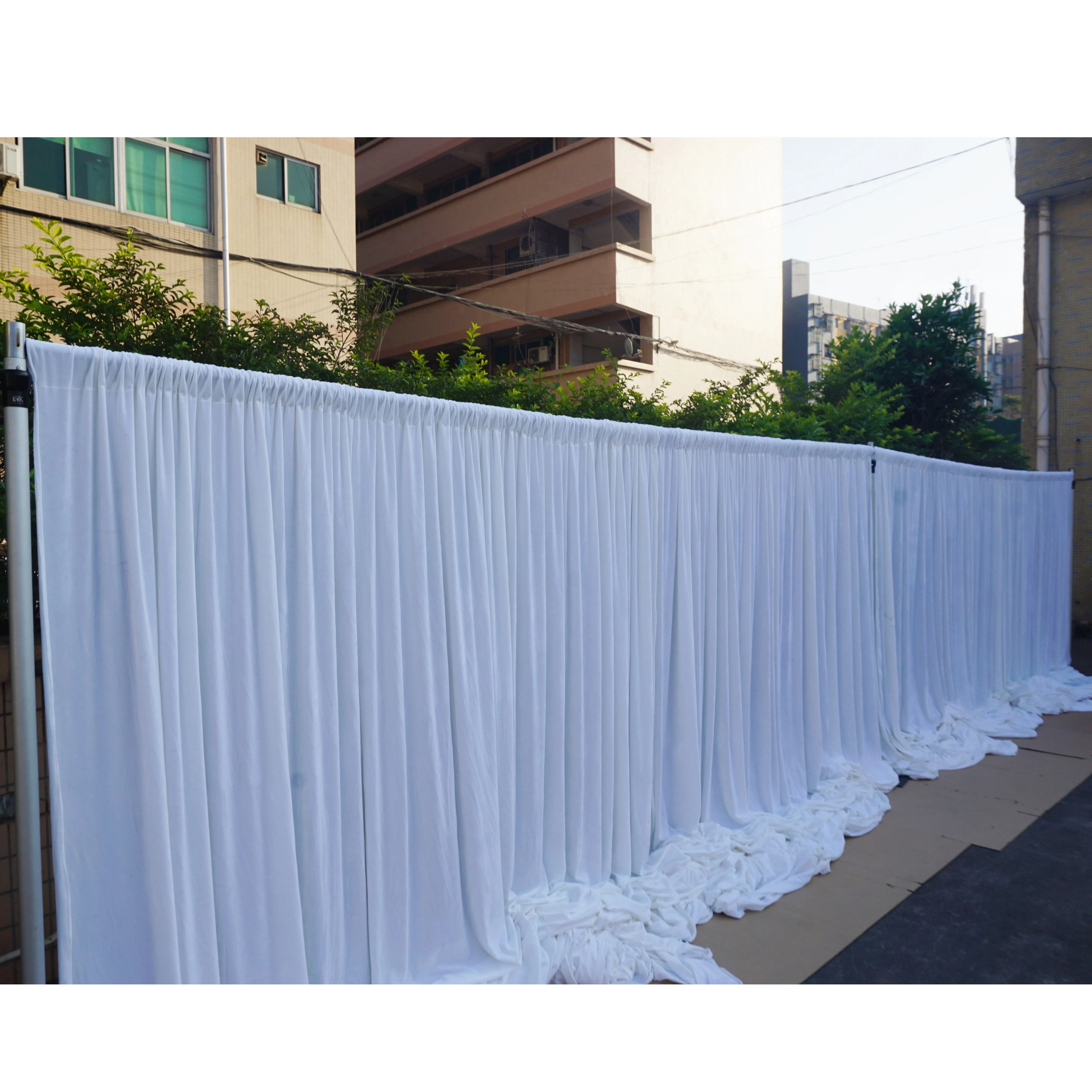 
Aluminum pipe and drape with double curtain rod for hotel wedding backdrop 
