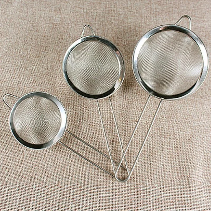 Stainless Steel Kitchen Flour Screen Mesh Strainer Kitchen Utensils Mesh Sieve Strainer