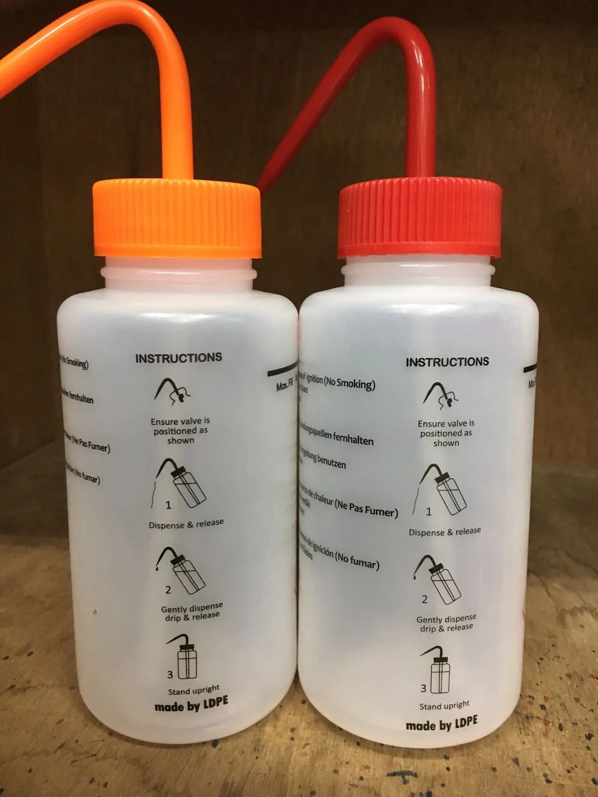 Labelled Wide Mouth Wash Bottle