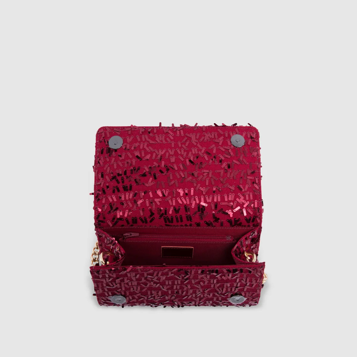 2022 Hot Design! Sexy Women Glitter Sequins Evening Crossbody Shoulder Bag with Gold Chain, OEM Available