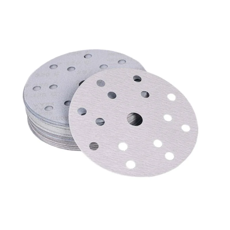 China manufacture konaflex-platinum white  6inch(150mm)with 17 dust holes hook&loop sanding disc