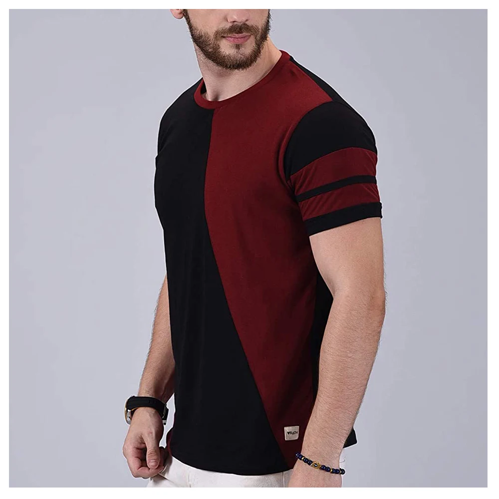 
100% Cotton Men T Shirt Solid Custom Logo Printing Clothing Black Color Wholesale tie dye sublimation t shirt 