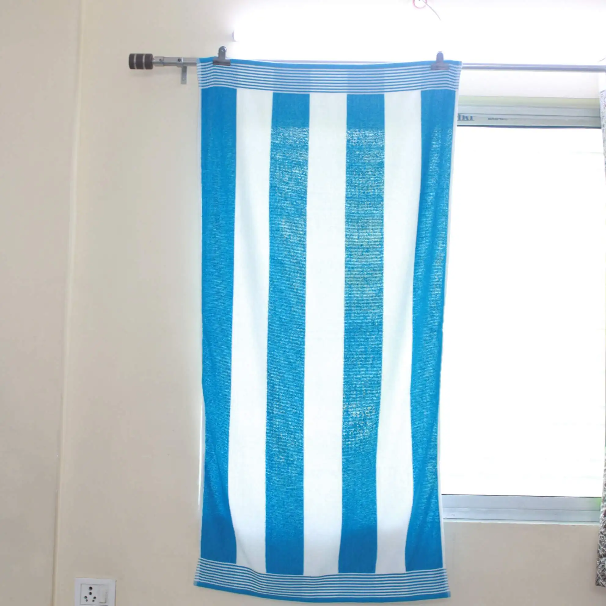 Cabana stripe beach towel in 140x70 cms ideal for beach and made by Prasan India