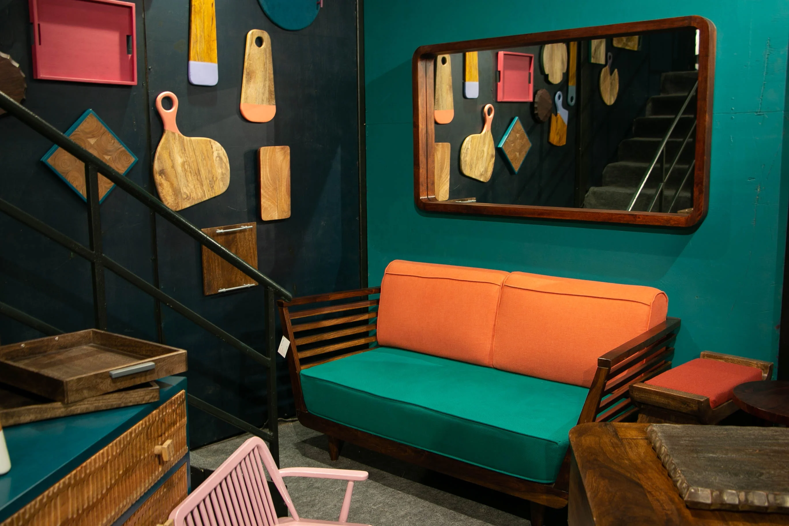 Кухонная мебель из массива манго промышленная деревенская