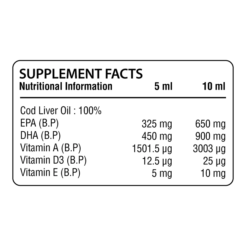 
ICELANDIC COD LIVER OIL Halal Food Supplement Omega 3 EPA DHA Vitamin A Supports Heart Vision Joints Brain Healthcare product 