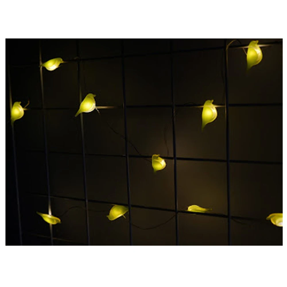Excellent Vintage Home Decor 1.7M 18 LED Spring Bird Battery Operated Silver Wire String Light Indoor Home DEcor