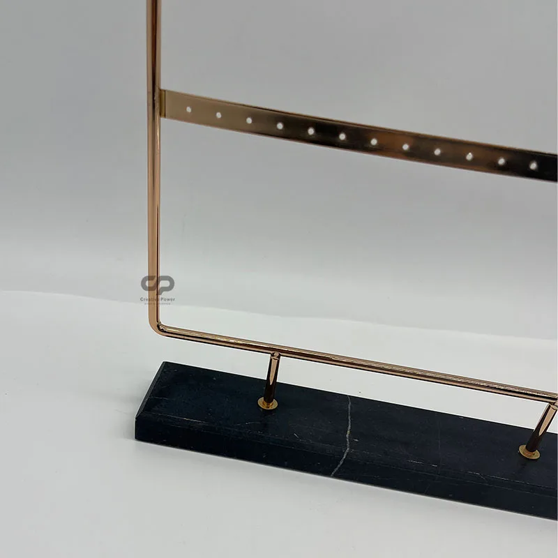 Custom marble jewelry display earrings display stands rose gold and marble jewellery stand