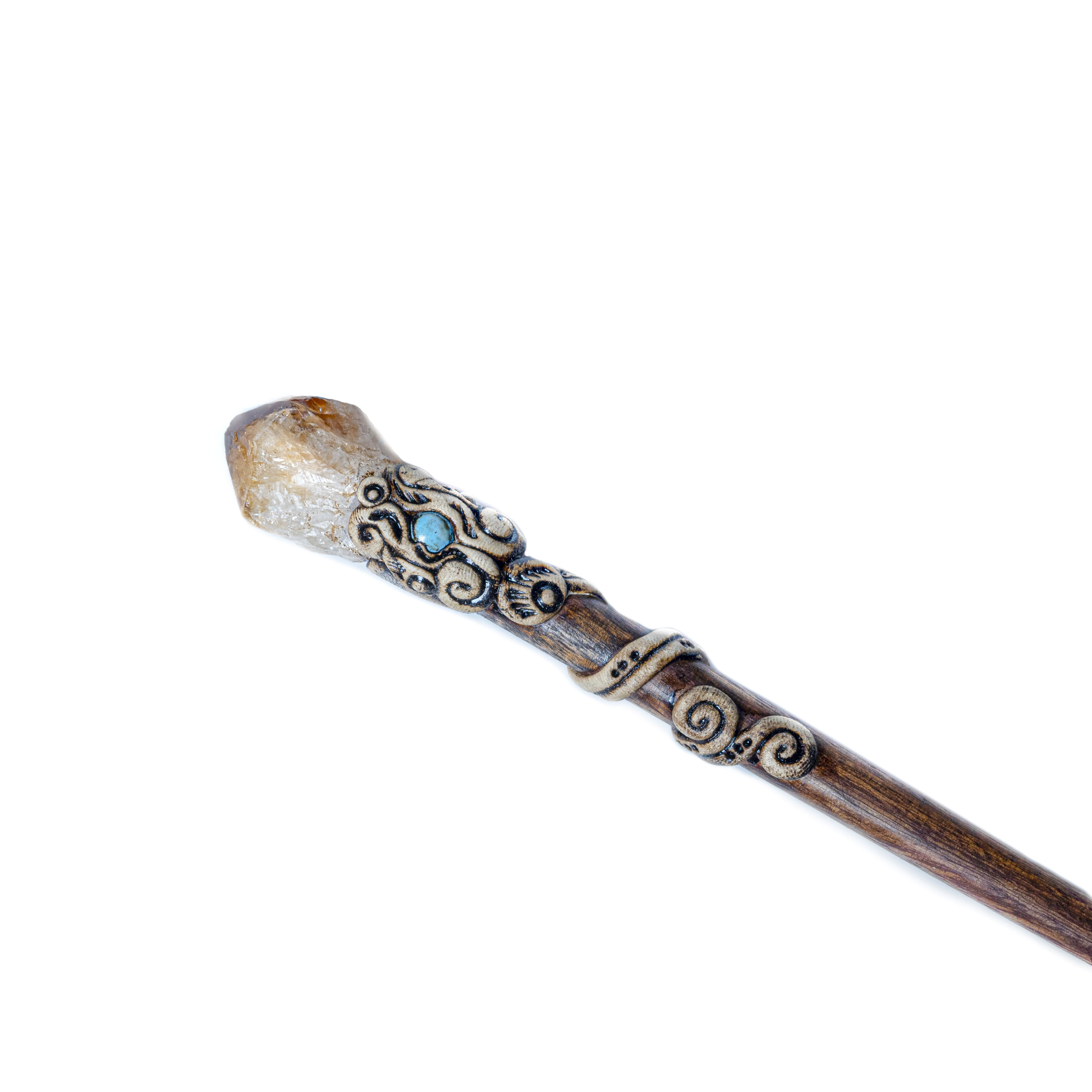 Citrine  Hair Jewelry Accessories Acetate Chopstick Vintage Hair Stick Women Girls Long Hair Stick