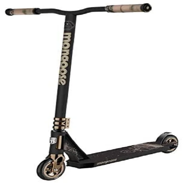 New 2021 Mongoose Rise Youth and Adult Freestyle Kick Scooter Bike Style Grips Lightweight Alloy Deck Rear Braking Mongoose