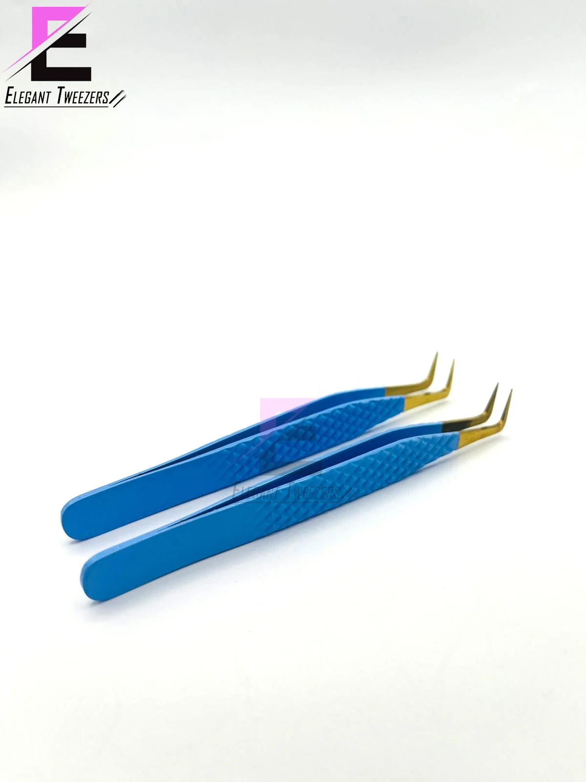 Mega Volume 90 Degree 10mm Banned Top Ranking Product Best Pick Up Lashes Stainless Steel Eyelash Tweezers Diamond Grip