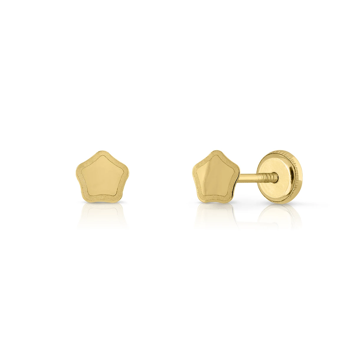 9K SOLID GOLD Fashion Earrings (Available 10k-14k-18k) Flower Women Children Kids Ear Clip Screw Back Made in Spain