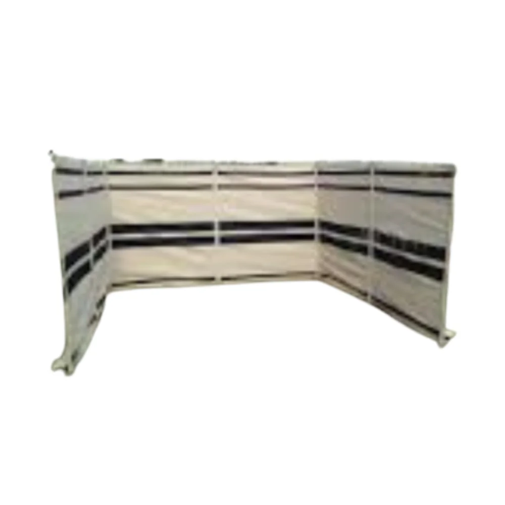 Desert Camping Tent Windbreak Sidewall 100% Cotton Canvas with Steel Poles Double Layer Inside Dyed/Printed Fabric