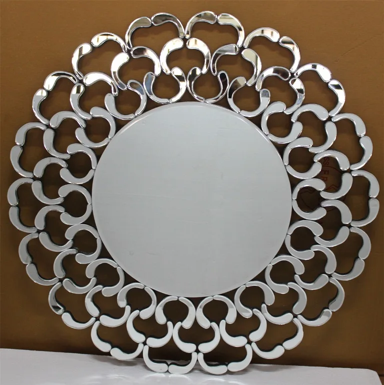 Зеркальное настенное зеркало в стиле гальки для дома ресторанов отелей напольное Коническое декор и зеркальный отражатель