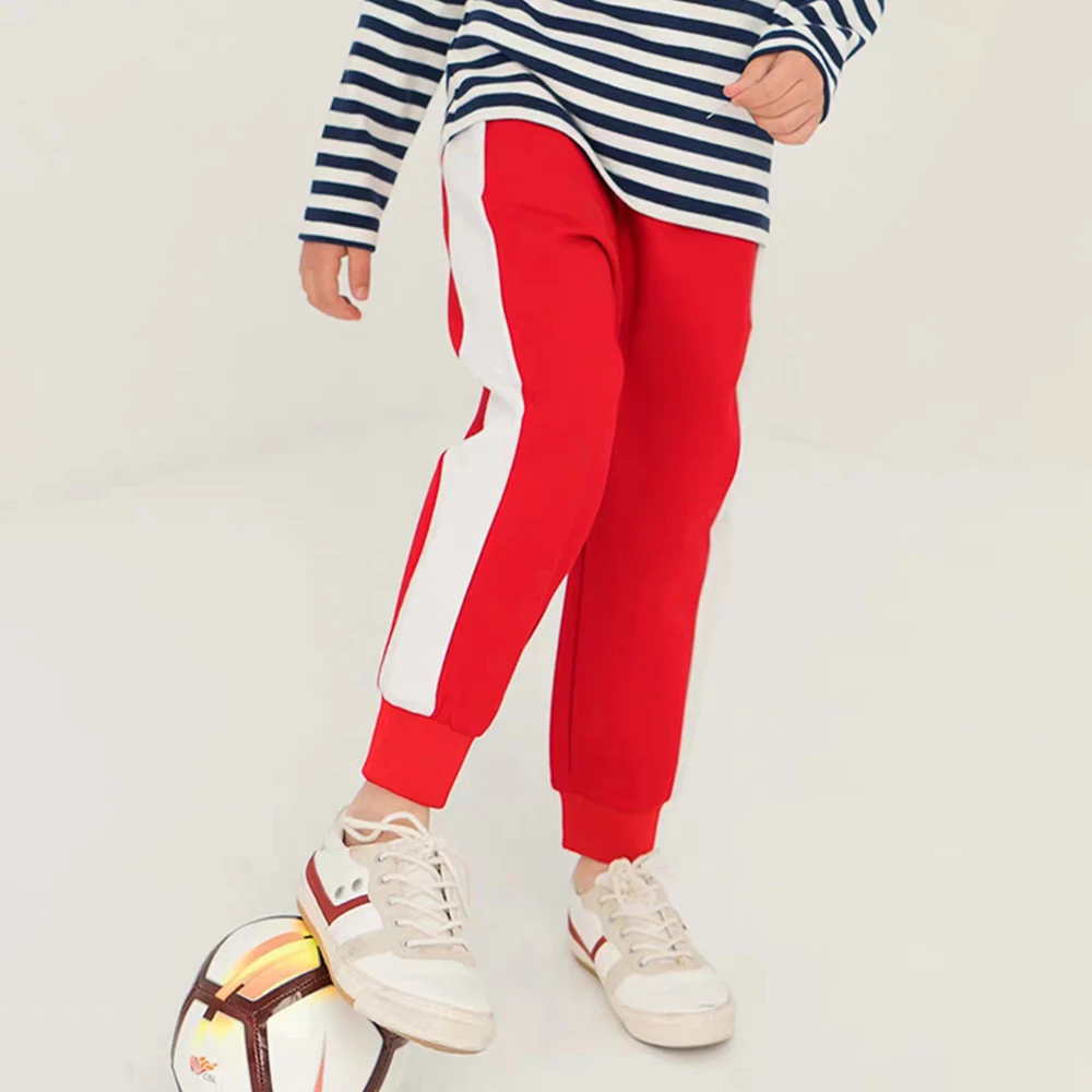 Красный Повседневный детский спортивный костюм унисекс детская одежда комплект одежды для бега детские спортивные костюмы из ориентированного материала на заказ