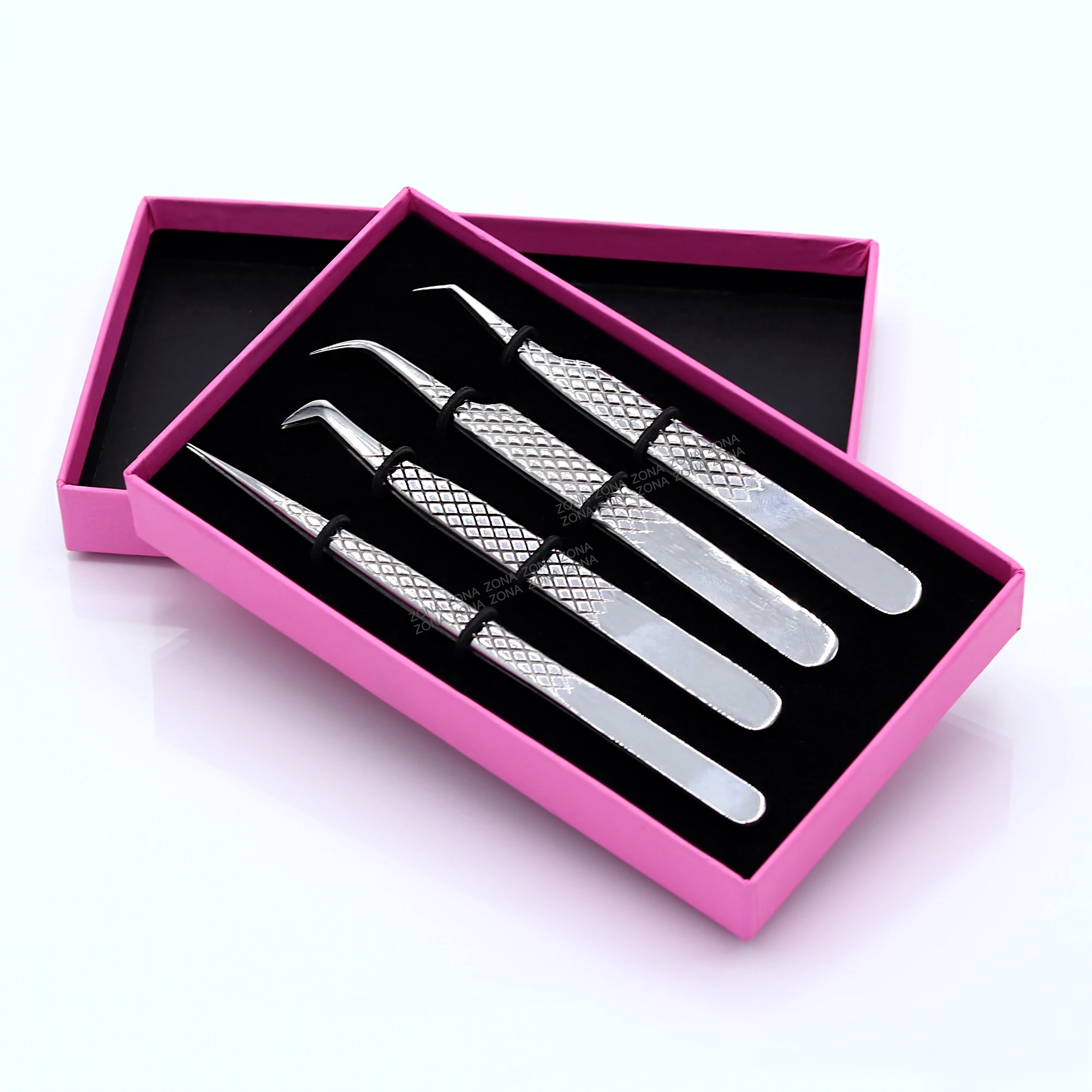 Prem Professional High-Grade Diamond Grip Volume Eyelash & Eyebrow Tweezers Easy-to-Grip False Eyelash Applicator Hot Selling