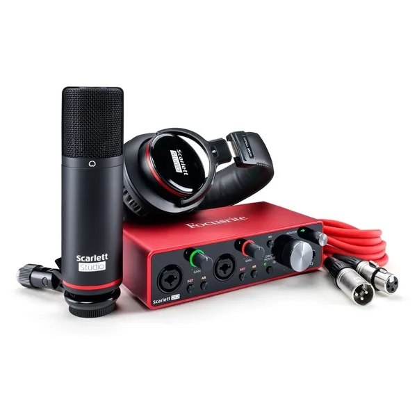 Focusrites Scarletts 2i2 Studio 2nd Gen USB Audio Interface and Recording Bundle with