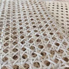 Square Mesh Bleached Synthetic Rattan Cane Webbing Roll Top A Grade various size for chair table decor from Viet Nam
