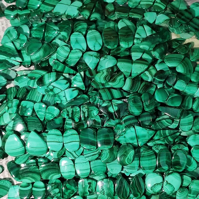 
Natural Malachite Pair Malachite Gemstone Cabochon Green Malachite Cabochon Jewelry Making Stone wholesale lot 