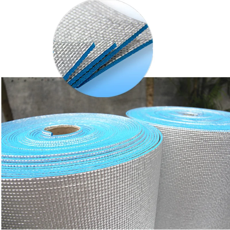 Flexible Elastomeric Flame Retardant Closed Cell Polyethylene XPE Foam Adhesive Al Aluminum Foil insulation Heat Reflrction