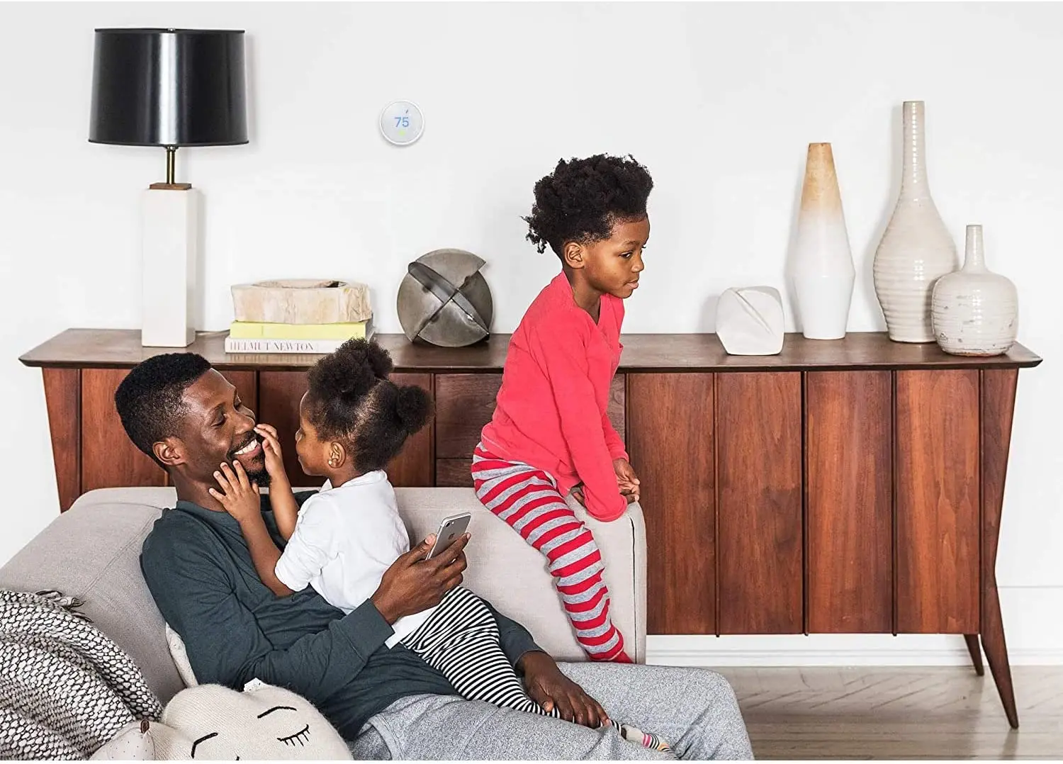 Nest Thermostat Home T4000ES - 3rd Generation Nest Thermostat (Frosted White)- Compatible