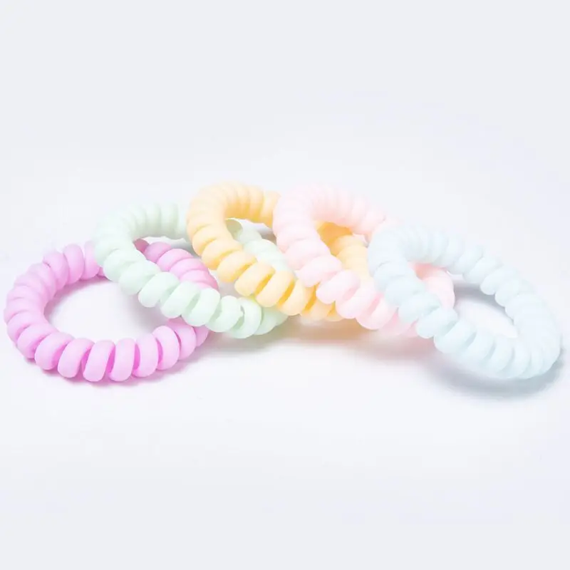 Best Selling Hair Accessory TPU Telephone Cord Hair Tie Elastic ponytail Hair Coils