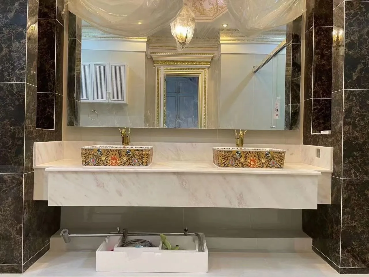 Розовый мраморный камень для садового пола и плитки большие плиты Rosalia