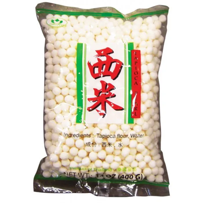 Lotus Tapioca Pearl White- Large High Quality 400G. Instant Brown Sugar Pearls Bubble Taiwan Bubble Boba Tea