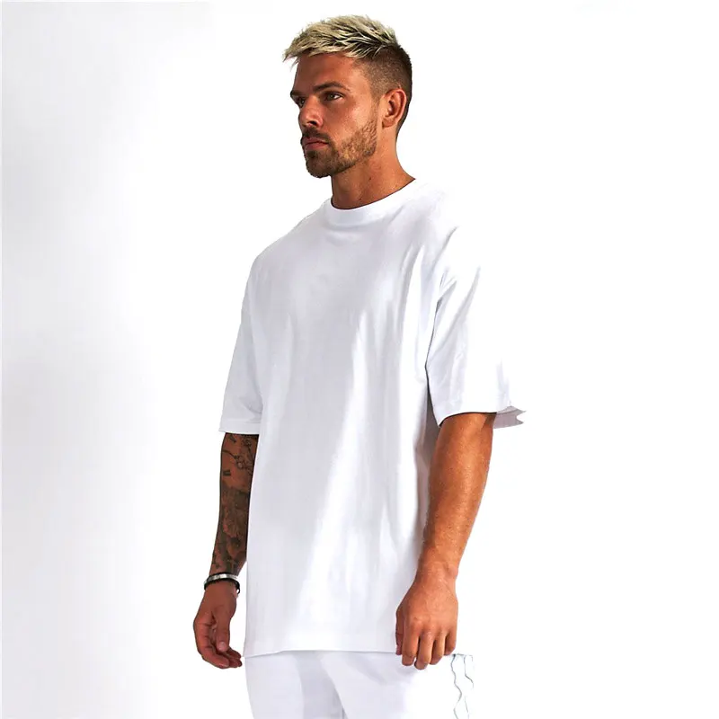 New design luxury quality cotton loose fit little drop shoulder brand blank men t shirt oversize hot sale products