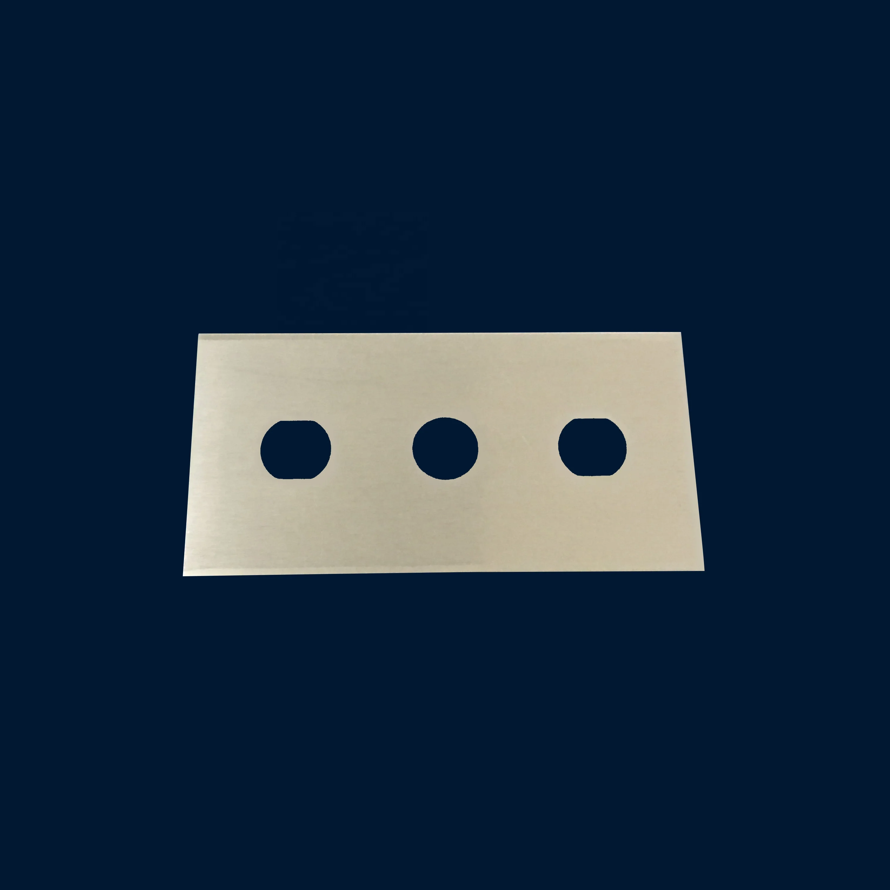 Profiled Three Holes Razor Blades For Film, Fiber Cutting