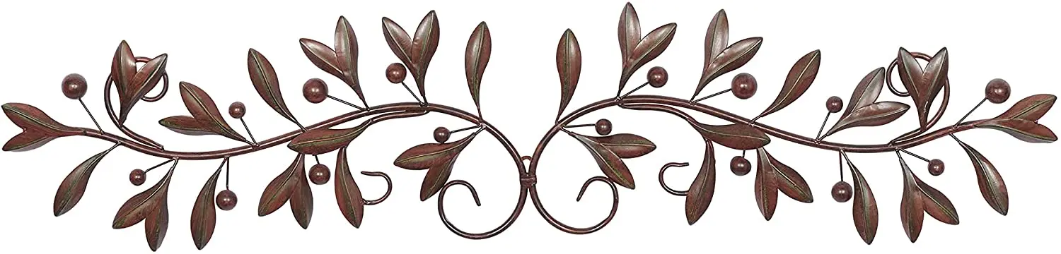 Leaves and Berries Metal Scrollwork Wall Decore