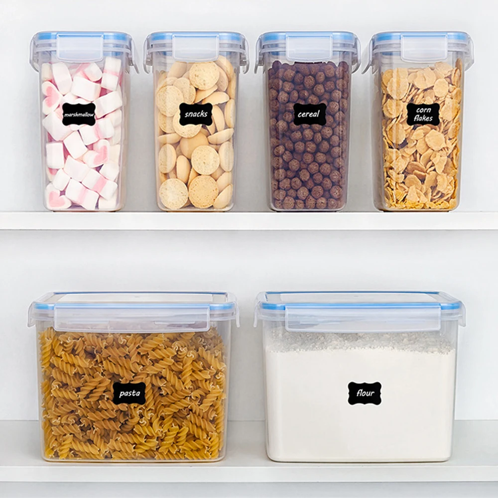 24 Piece Kitchen For Dry Food PP Airtight Bulk Food Storage Containers Set Pantry Organization And Storage With Labels