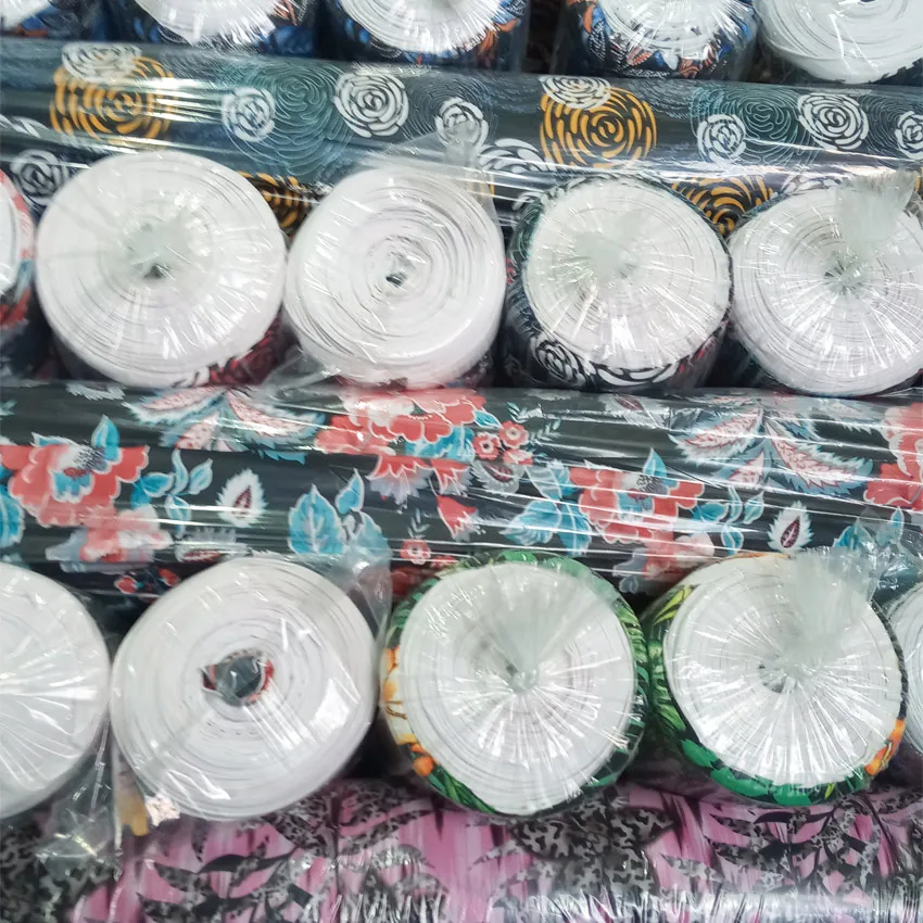 Made in Korea ITY Print Semi fresh custom Stock lot polyester fiber single spandex fabrics textiles various design