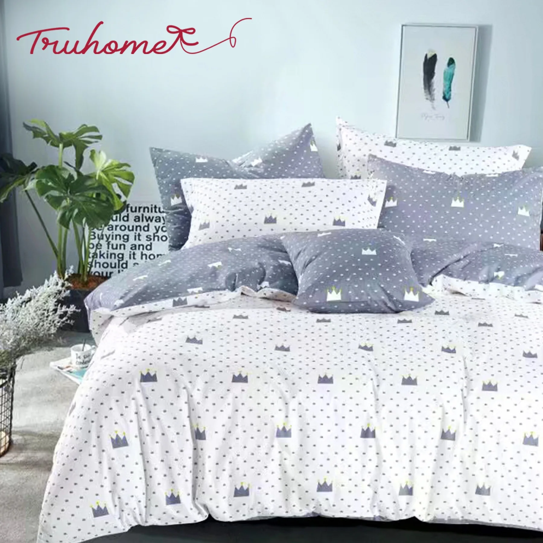 Bedsheet Set 100% Premium Cotton Bed Sheet Customizable Bedding Set Soft & Comfort Home Fitted Sheet