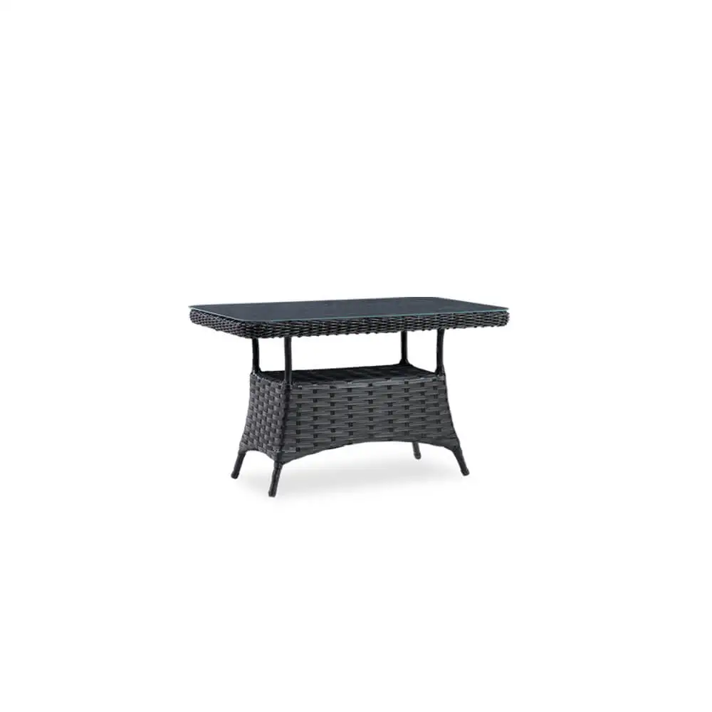 Garden rattan set Outdoor Seat Dinning Table Picnic Table and Bench Beer Park Metal Painting Customized Wood Frame Time
