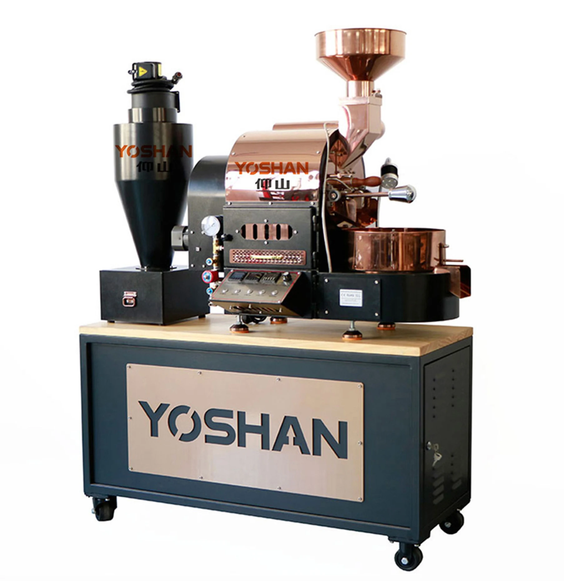 Uk scrubber swatches 600g 1kg 2kg coffee roaster and girnder packer accsesories worktable with moving wheels and ce certificate