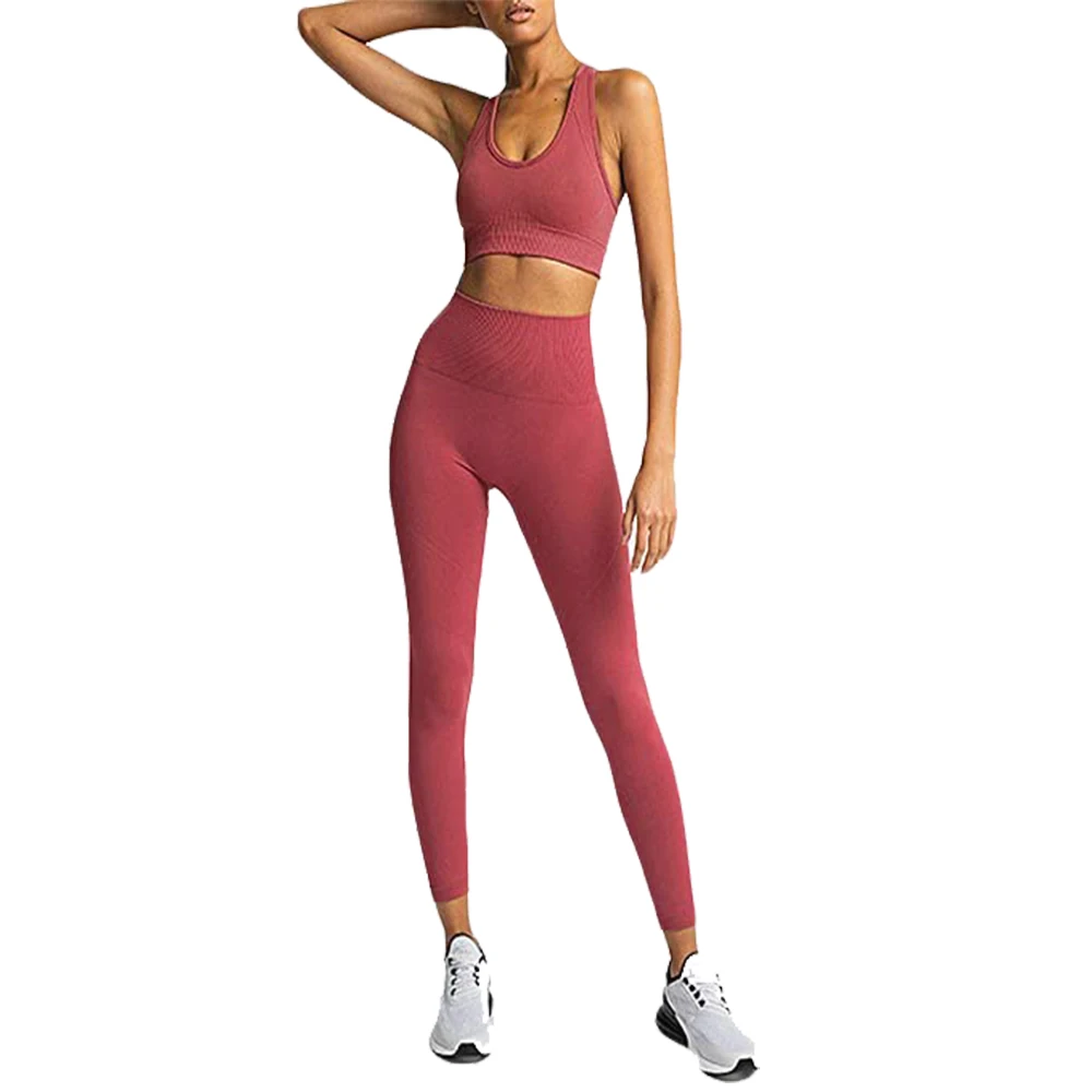 Sportswear Best Selling Ladies Pro Quality Gym Sets With Crop Top And Tights